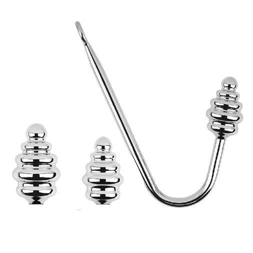 8826 Set Screw-in Hook Anal Ribbed GreatBenefit 0804